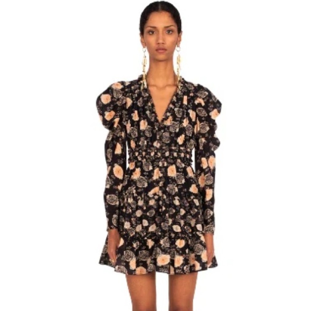 Ulla Johnson Winsor Dress in Noir Floral - Picture 4 of 7